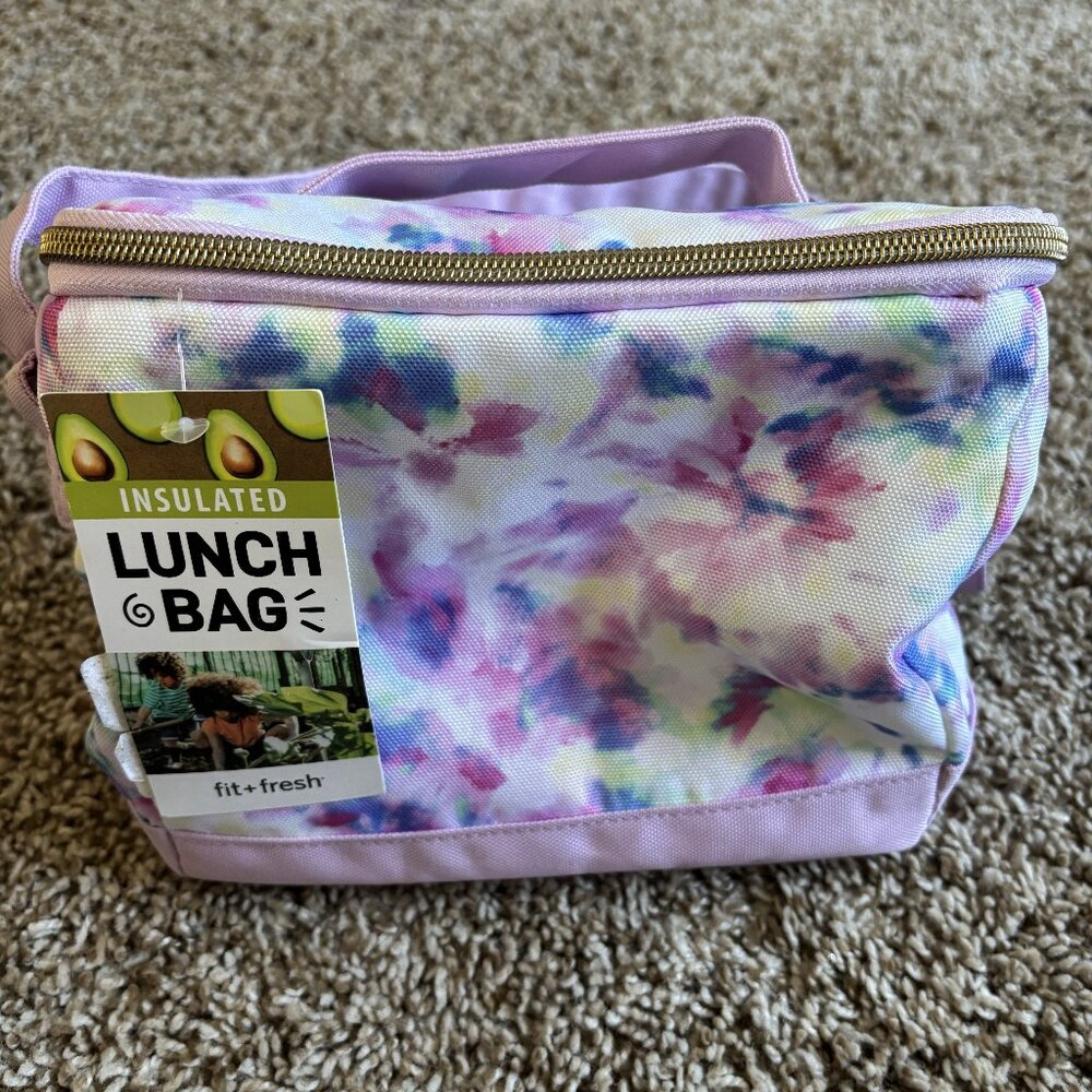 Fit + Fresh Insulated Lunch Box (Tie Dye) New